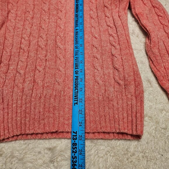 Vintage Glen Kaylin Pink 100% Pure Shetland Wool Knit Sequin Detail Sweater S - Picture 5 of 10